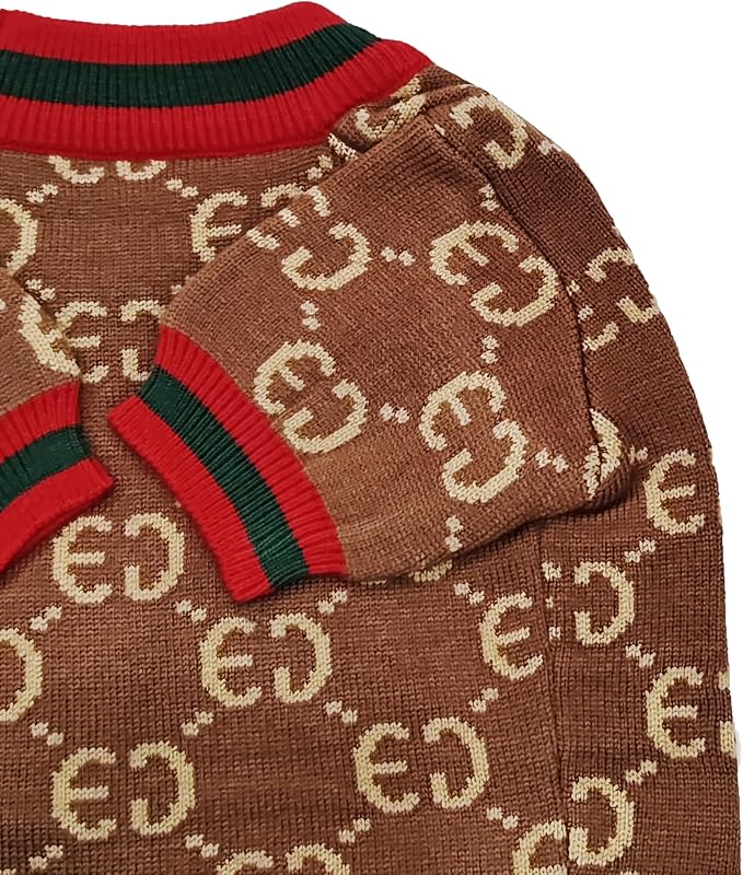 Everything Chic Luxury Dog Sweater – Soft Knit Designer Pet Outfit for Small Dogs & Puppies, XS–L, Stylish Warm Clothing for Yorkies, Chihuahuas, Dachshunds, Maltese, French Bulldog