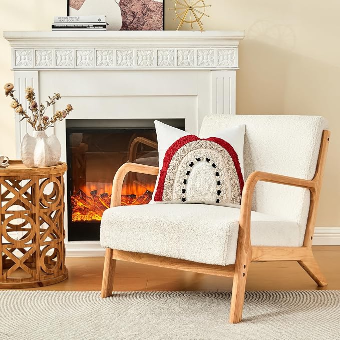 lifein 18x18 Pillow Covers-Throw Pillow Cover Tufted Boho Jacquard Pillow Covers Farmhouse Decorative Pillow Cover Pillow Cases for Gift Couch Sofa Bed Chair Living Room Home Decor
