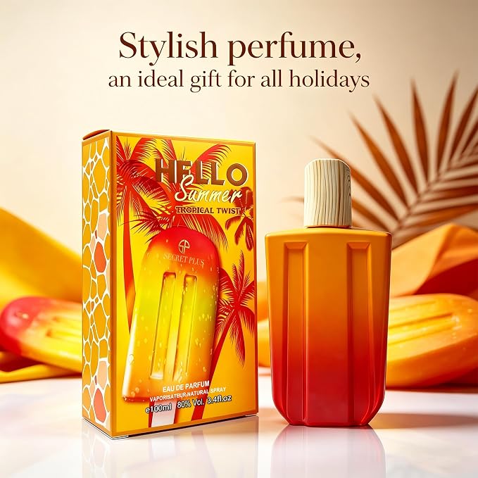 A CENTER 2PCS Perfume Set for Women - Floral Fragrance Gift Set with Vanilla,Freesia&Fruity, Eau De Parfume| 3.4 Fl Oz Each Women's Cologne(Hello Summer Tropical&Fruit)