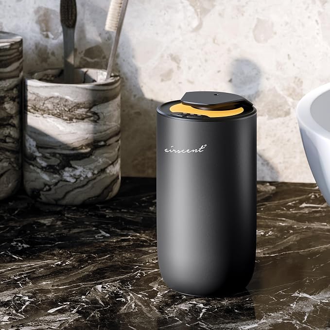 The AirScent Mini Waterless Diffuser - Black Finish - 15 mL Capacity | Night Light Feature - Aromatherapy Diffuser For Aesthetic Scenting For Homes Offices Spas & Hotels