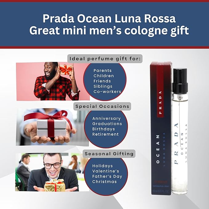 Prada Luna Rossa Ocean EDT For Men (0.33 Fl Oz)