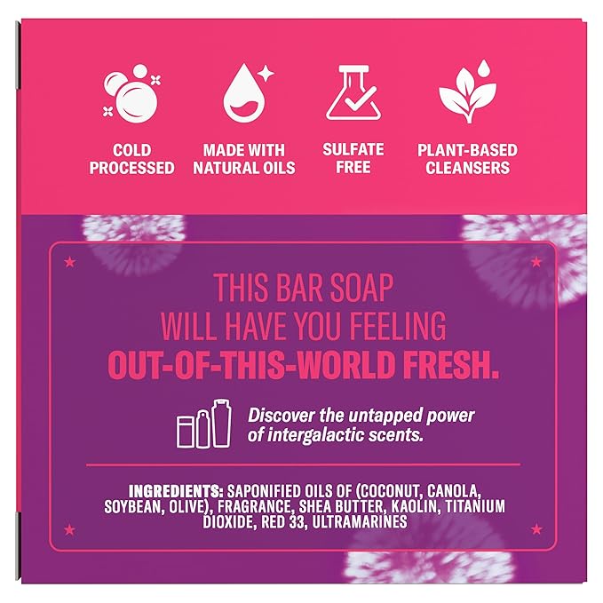 Old Spice Bar Soap for Men, x The Super Mario Galaxy Movie, Cold Pressed with Grit, Made with Natural Oils & Plant Based Cleanser, Celestial Citrus with Sweet Citrus & Berries Scent, 5.0 oz