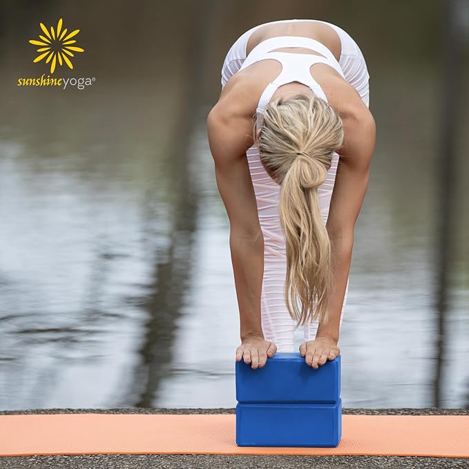 4" Yoga Block, 10 Pack Bulk EVA Foam Yoga Blocks, Firm and Supportive Yoga Brick, Balance Foam for Stretching, Pilates, and Workout, 4" x 6" x 9"