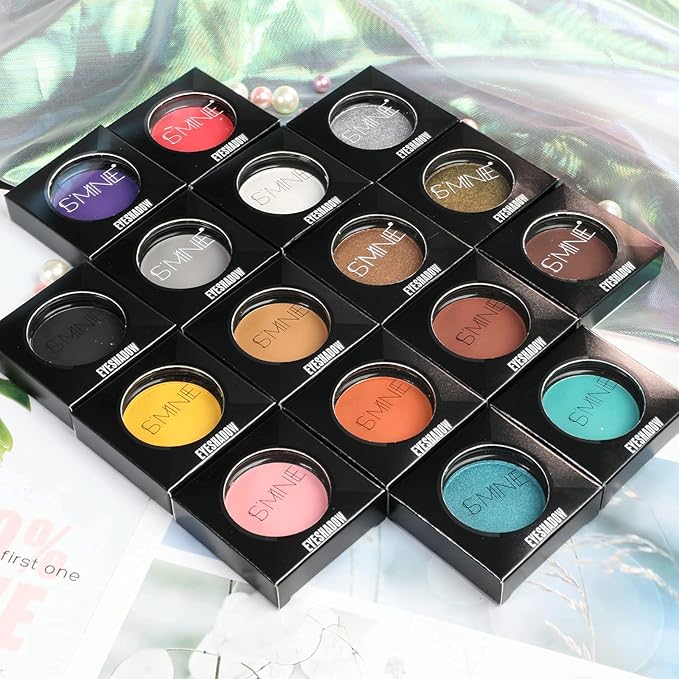 IS'MINE ISMINE Single Eyeshadow Powder Palette, Matte Light Pink, High Pigment, Longwear Single Eye Makeup for Day & Night
