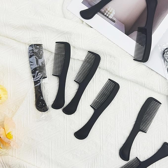 Combs Bulk Individually Wrapped Pocket Travel Hair Combs for Women, Men and Kids, Bulk Comb for Homeless Hotel Shelter Home Charity(black, Pack of 20)