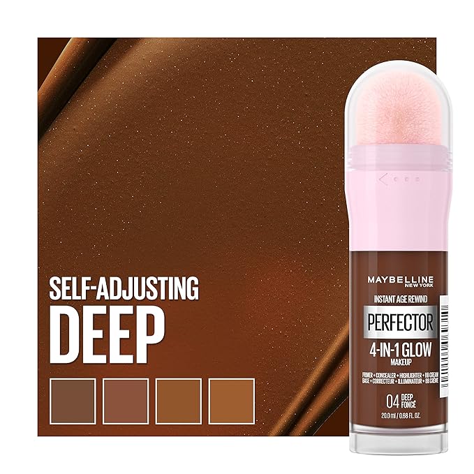 Maybelline New York Instant Age Rewind Instant Perfector 4-In-1 Glow Makeup, Deep (Pack of 2)