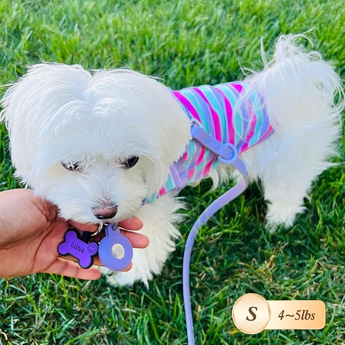 KYEESE 2Pack Cotton Dog Shirt for Small Dogs Soft Striped Tank Top | Reflective for Safety, Lightweight & Breathable, Gentle on Sensitive Skin, Stretchy & Free to Move, Comfortable Daily Wear