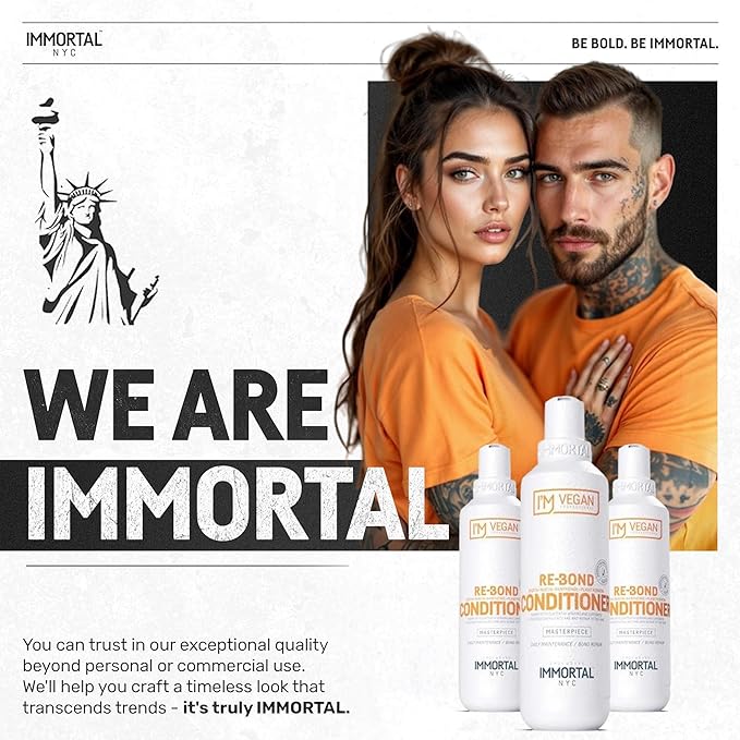 Immortal NYC RE-BOND Conditioner – Vegan, Hydrating & Repairing Conditioner with Biotin, Panthenol & Plant Keratin for Soft, Shiny, and Healthy Hair – (250 mL)