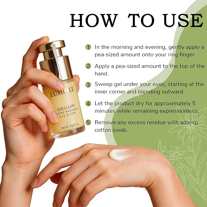 LUMELLE Alpine Radiance Eye Cream & Serum for Dark Circles, Brightening, Firming, Smoothing, Reviving Anti-Aging Skin Care