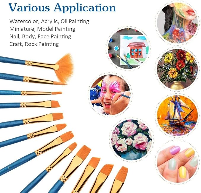 Face Paint Kit, 12 Colors Professional Painting Tubes, Non-Toxic & Hypoallergenic Body Paint Halloween Makeup, Rich Pigment (Great for Adult)