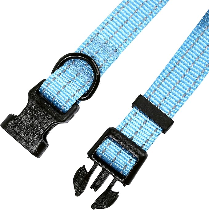 Mile High Life Reflective Dog Collar, Adjustable Lightweight Quick Release