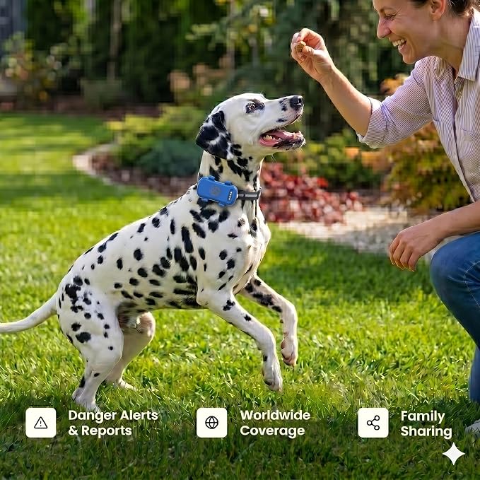 GPS Tracker for Dogs and Large Cats, 4G LTE Pet Collar Tracker