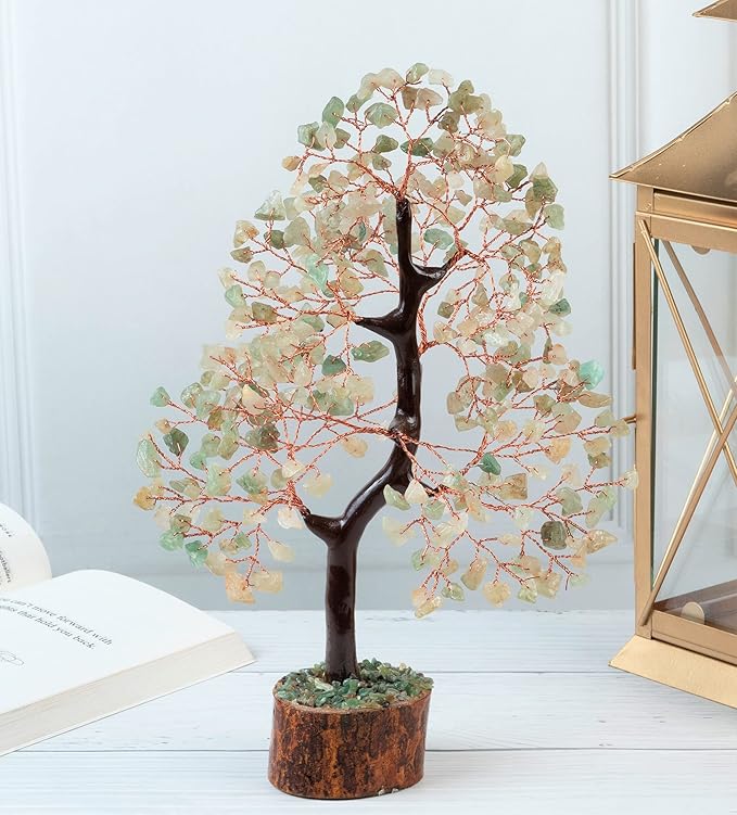 Green Jade Crystals Tree of Life Decor for Healing Crystals Spiritual Gift Sage Green Office & Room Decor House Warming Gifts New Home Decor Feng Shui Birthday Gifts for Women & Men