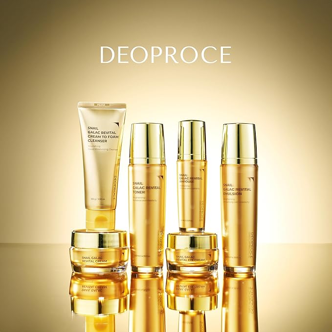 Deoproce Snail Galac Revital Eye Cream, Hydrating & Smoothing Under Eye Cream with Snail Secretion Filtrate & Galactomyces, Korean Skincare, 30g