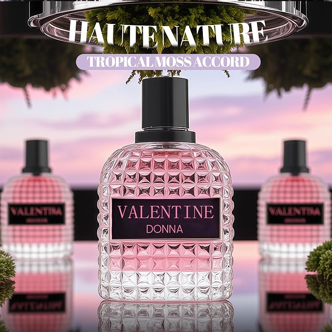 A CENTER Valentine Donna Women's Perfume, Noteds with Amber Floral Jasmine, Bourbon Vanilla & Woods Oriental Fragrance Gift for Women, Eau De Parfum Spray with Elegant 100ml Bottle