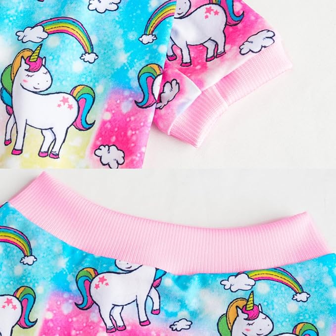 Dog Colorful Unicorn T Shirts Rainbow Pattern Printed Pet Shirt Softable Pajamas for Large Dog (2XL,Colorful)