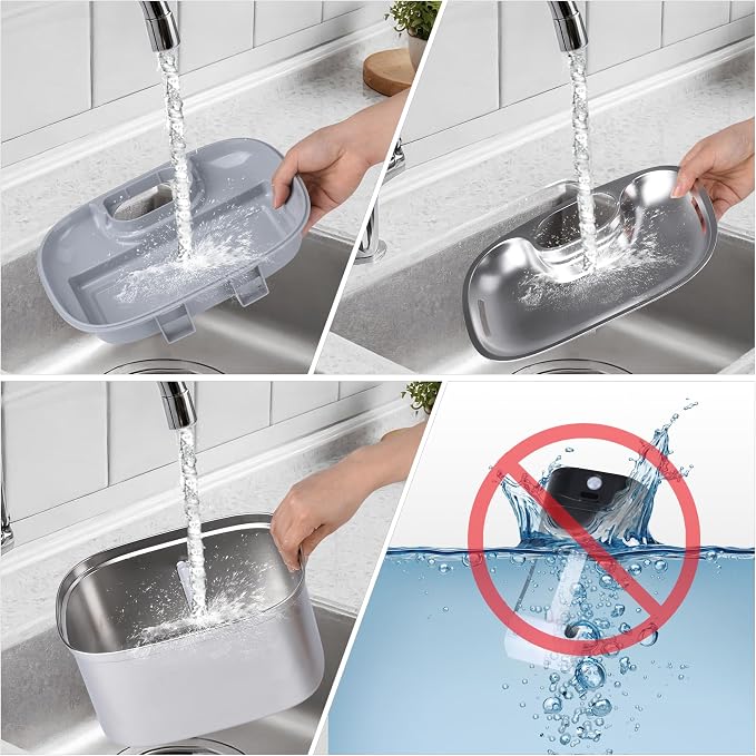 BOORCA Wireless Cat Water Fountain Stainless Steel, 169oz/5L Cordless Smart Pet Water Fountain with 5000mAh Battery & Ultra Quiet Pump, Automatic Pet Water Dispenser for Cats & Dogs, 3 Filters
