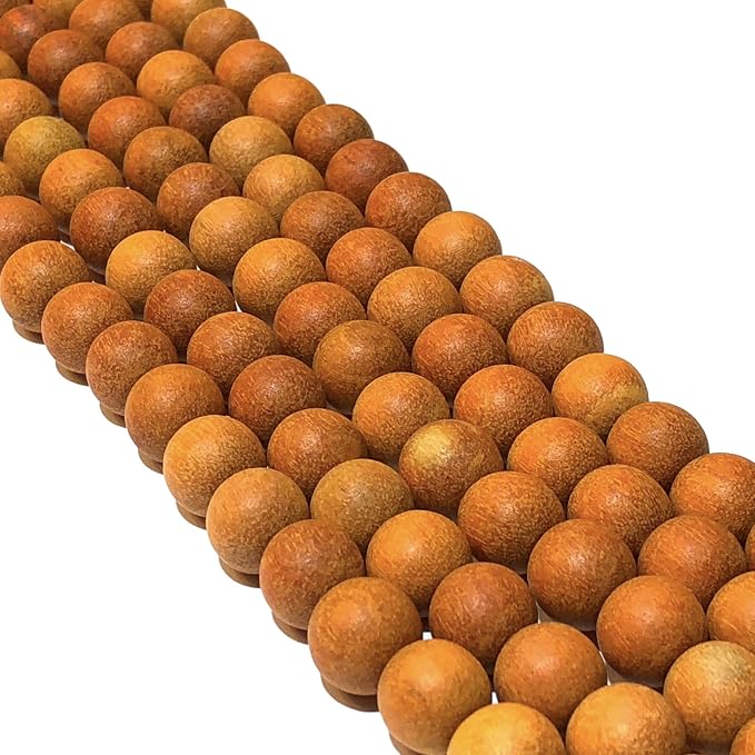 ABCGEMS (Essential-Oil-Diffuser) Rainforest Orange Sibucao Wood Beads - Matte Finished (Traditionally Used in Herbal Medicine for Its Anti-Inflammatory & Antioxidant) Smooth Round 10-11mm (Non-Shiny)