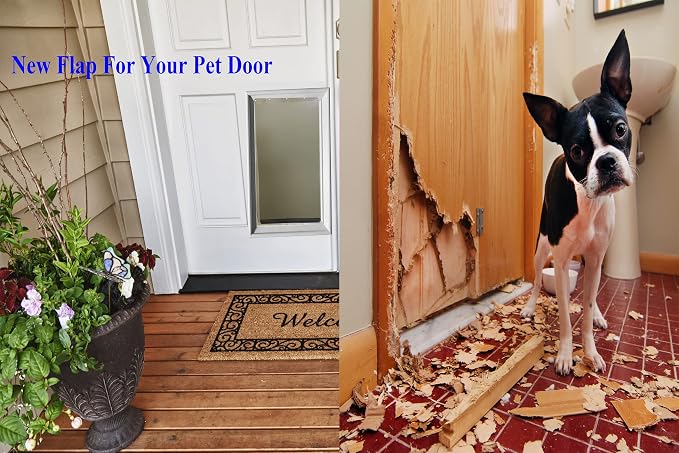 Large Dog Door Replacement Flap Compatible with PetSafe Freedom Pet Door PAC11-11039,Weather Resistant Materials,Measures 10 1/8" x 16 7/8"