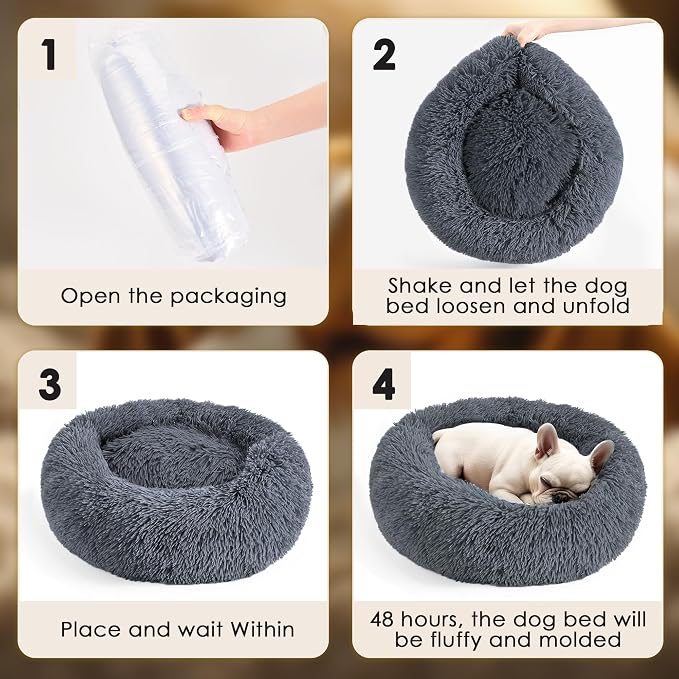 Dog Beds Large Sized Dog and Cats, 32in Pet Beds for Large Pet, Washable Indestructible Extra Large (Dark Grey)
