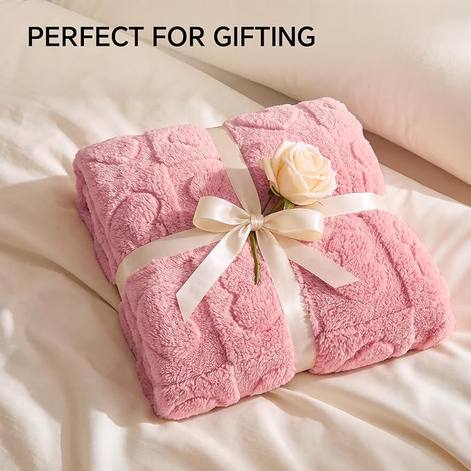 Luciphia Small Dog Blanket Washable Pet Bed Cover Soft Fluffy Puppy Blanket with Premium Fleece 300GSM Cozy Calming Cat Blankets for Indoor Cats Pink 57x40 inch | Pink Blanket Washable for Medium/Large Dogs, Cute Cover on Bed Couch Crate Car, Puppy Ess...
