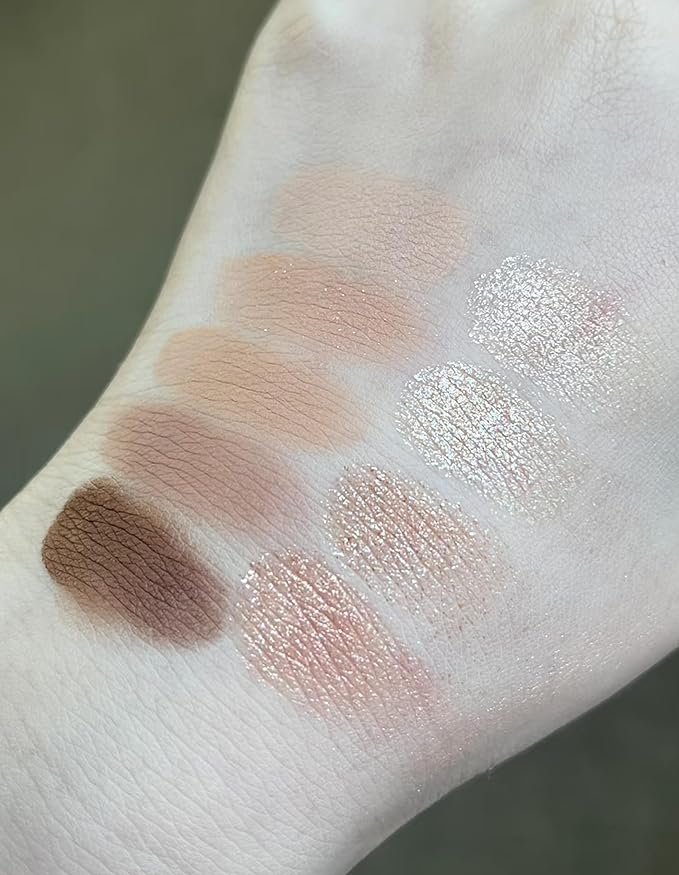 Nude Gold Eyeshadow Palette, Matte Shimmer Glitter Eye Shadow Makeup Palettes, Naked Neutral Brown Eyeshadow Makeup Pallet For Women, Highly Pigmented Long Lasting Blendable Cool Toned Eyeshadow