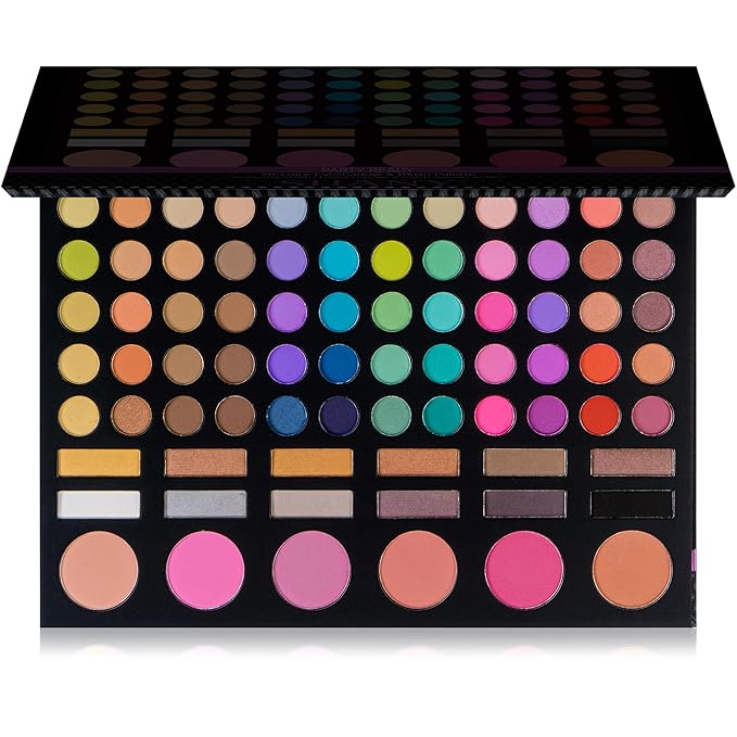 SHANY 78 Color Highly Pigmented Eye Face Makeup Palette - Blendable Eye shadows, Makeup Blush and Face powder Makeup Kit - Matte Shimmer - PARTY READY