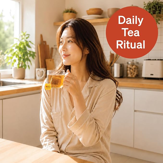 Damtuh Korean Pu-erh Tea – Aged & Smooth Dark Tea, Full-Bodied Earthy Flavor – 50 Tea Bags (Pack of 2)