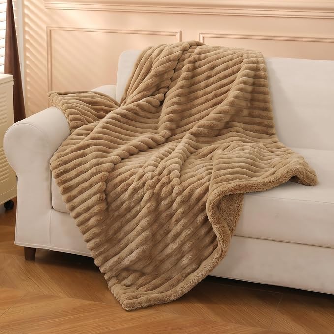 PuTian Waterproof Dog Blanket for Couch, 25"x35", Khaki | Blocks Urine, Stains and Pet Hair to Guard Furniture, Perfect For Dogs & Cats On Couch, Bed, Car And Travel