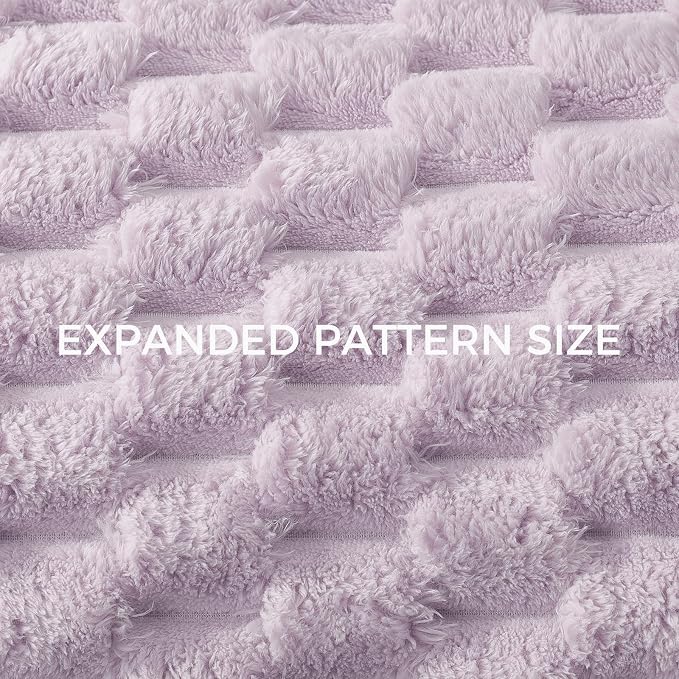 Whale Flotilla Soft Fleece Throw Blanket for Couch & Bed 3D Jacquard, Lilac | Super Cozy Lightweight Plush Fluffy Throw, Luxury Decorative All‑Season Couch Cover Blanket for Sofa & Office Chair, 50"x60"