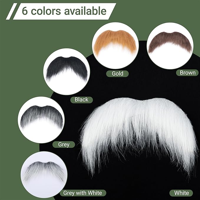 Self Adhesive Fake Mustache False Facial Hair Stick On Cosplay Mustache Halloween Party