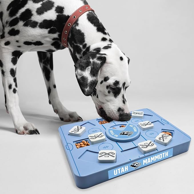 Pets First NHL Utah Mammoth Large Puzzle Toy, New Size, Interactive Dog Treat & Slow Feeding Toy