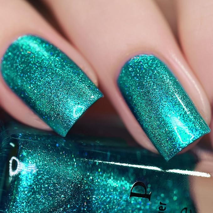 ILNP No Days Off - Stunning Teal Holographic Nail Polish