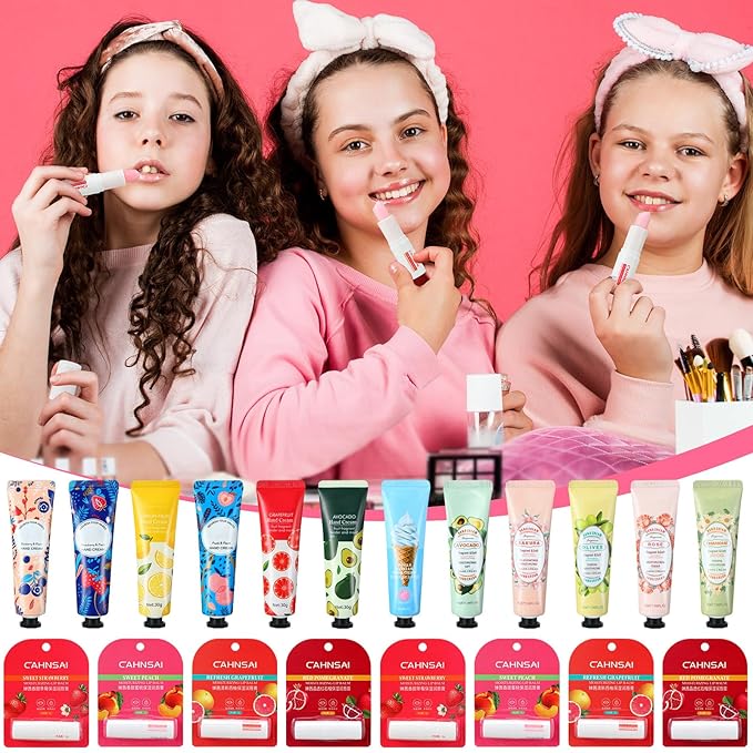 84 Pcs Spa Themed Party Supplies Facial Masks Patches Lip Balm Hand Cream Bombs Compressed Towel Organza Bags Spa Birthday and Sleepover Favors Galentines Day Gift for Women Most Skin Type