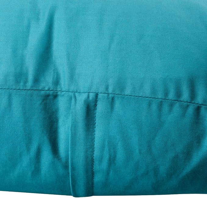 Thmyo 4-Pack 100% Cotton Lumbar Comfortable Solid Decorative Throw Pillow Case, Rectangle Cushion Cover Pillowcase Sublimation Blank Pillow Covers DIY Throw Pillowcase(12x20inch/30x50cm, Lake Blue)