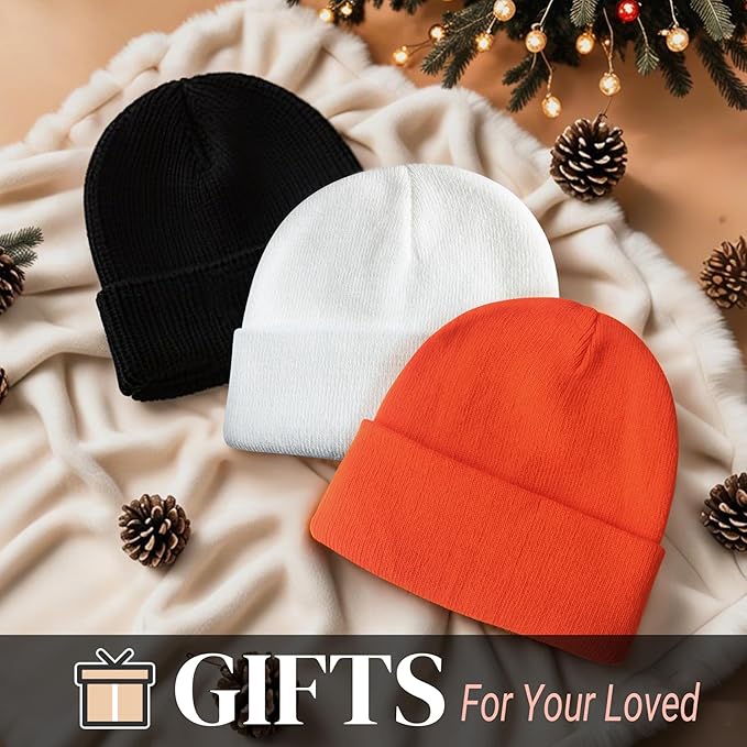 PFFY Unisex Beanie Hats for Men Women Knit Winter Beanies