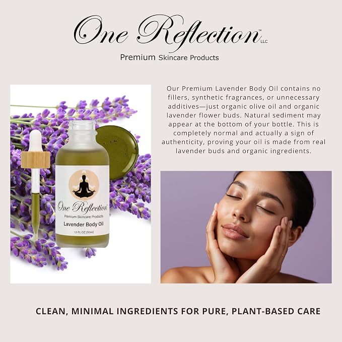 Orangic Double-Infused Lavender Massage Oil for Massage & Aromatherapy,1 fl oz-100% Natural Lavender Oil, Spa-Quality All-Natural Orangic Body Massage Oil