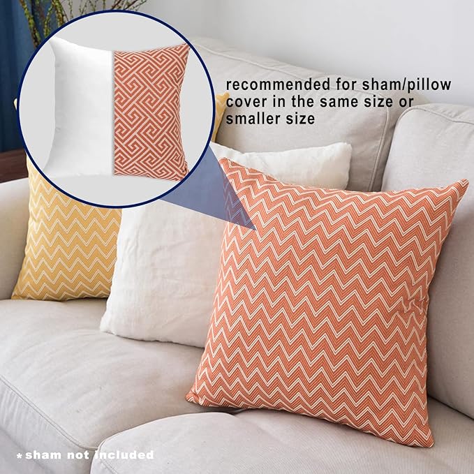 HITO 12x20 Pillow Inserts (Set of 4)- 100% Cotton Covering Down Alternative Throw Pillows White for Couch Bed Sofa