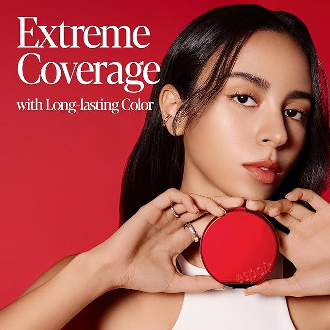 Espoir Be Velvet Cushion Foundation #34.5 Golden Olive | Quick and Easy Coverage with Long-lasting Color by Zero Oxidation, Velvety Smooth Finish & Lightweight Formula, Vegan, Korean Makeup, 0.46 oz