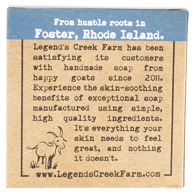 Legend's Creek Farm Goat Milk Soap - Cleansing Moisturizing Bar for Hands and Body - 5 Oz Creamy Lather, Nourishing, Gentle Natural Soap for Sensitive Skin (Nag Champa, Pack of 1)