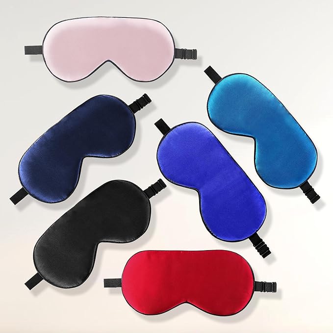 ZIMASILK 100% Natural Silk Sleep Mask Blindfold,Adjustable Super-Smooth Soft Eye Mask for Sleep with Bag (Burgundy)