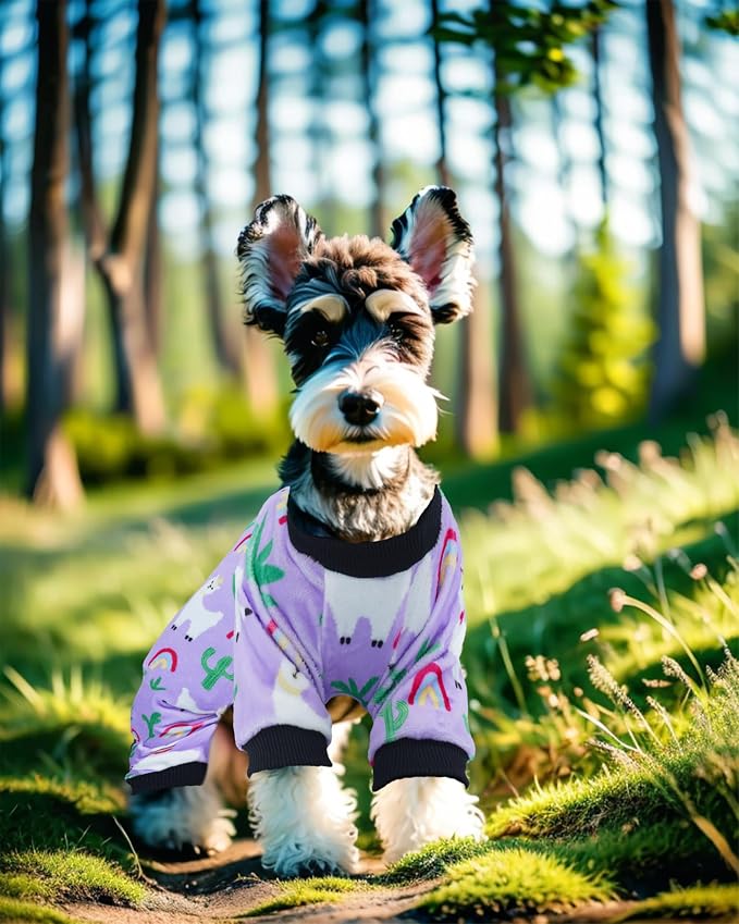 PET SHOW 4 Pack Spring Fleece Dog Pajamas Warm for Extra Large Dogs | Soft stretchy dogs onesies,boy girl pjs with sleeve,holiday jumpsuit costume for large pets,XXL