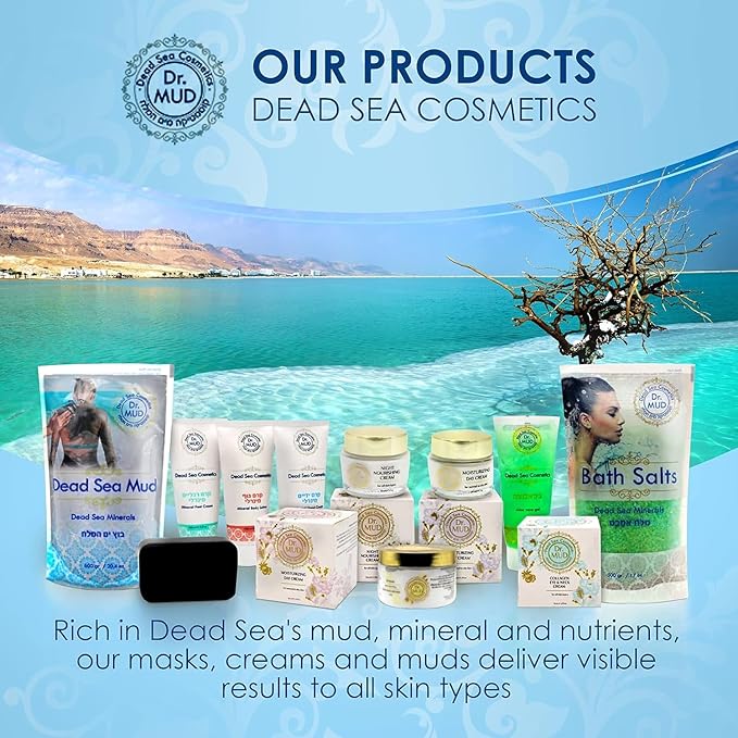 Dr. Mud's Dead Sea Mud Body Mask from Israel, 10.5 Oz – Black Clay Body Treatment with Natural Dead Sea Minerals Deep Cleansing Skin & Beauty Mask – Skin Care Detox Product for Men & Women