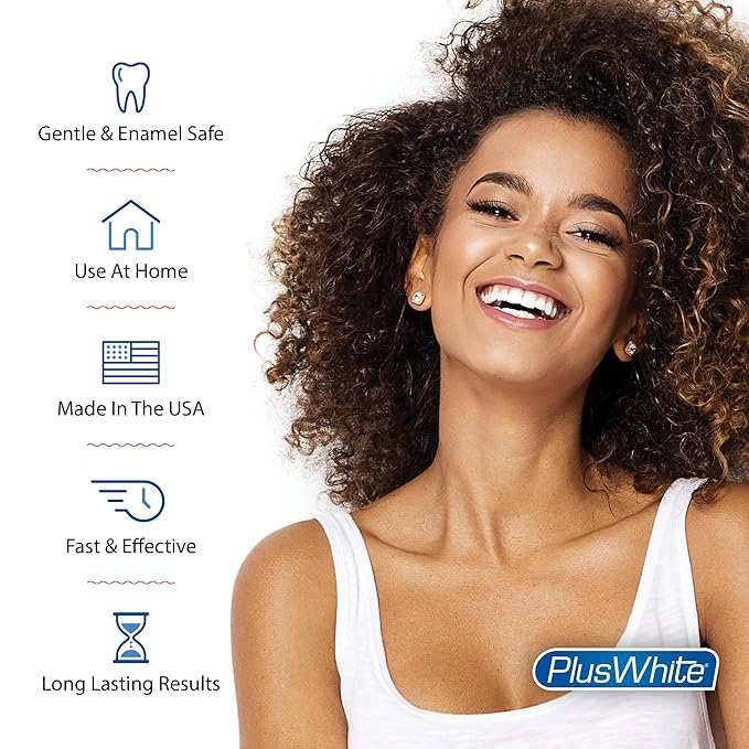Plus White Speed Whitening Gel - Works in 5 Minutes - Professional Teeth Whitening w/Dentist Approved Ingredient (2 oz)