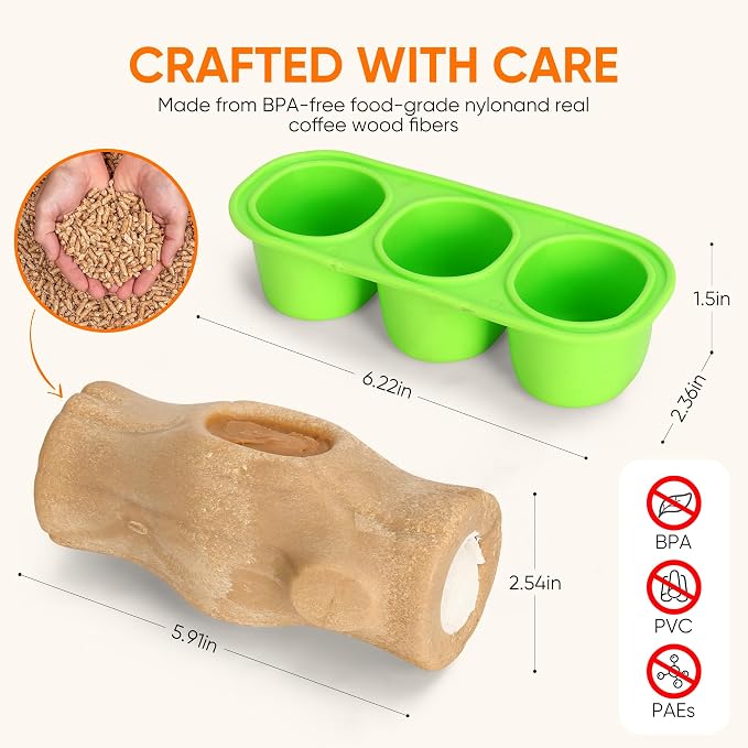 2-Pack Indestructible Chew Toys for Aggressive Chewers