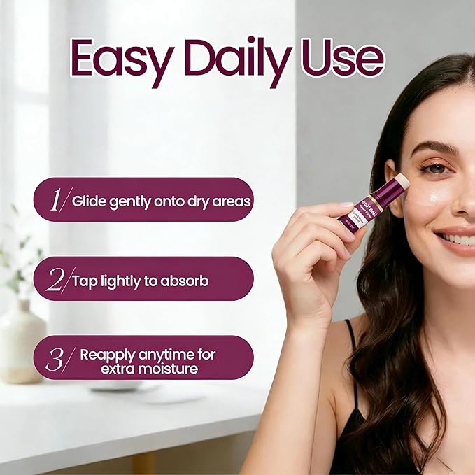 Calcium Multi Balm Stick for Face & Eyes, Hydrating Moisturizing Stick with Collagen, Multi-Purpose Skin Balm for Dry Skin, Neck, Lips – Travel Size 9g