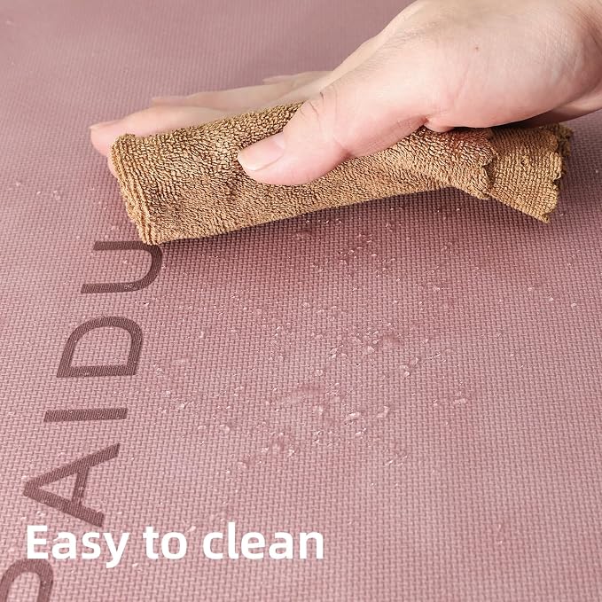 PAIDU Yoga Mat Non Slip Anti-tear,extra thick-2/5 inch(10MM)High Resiliency Professional POE Yoga Mats for Women Men Kids,72"x24"inch,Workout, Yoga, Pilates and Floor Exercise, with Carrier Strap