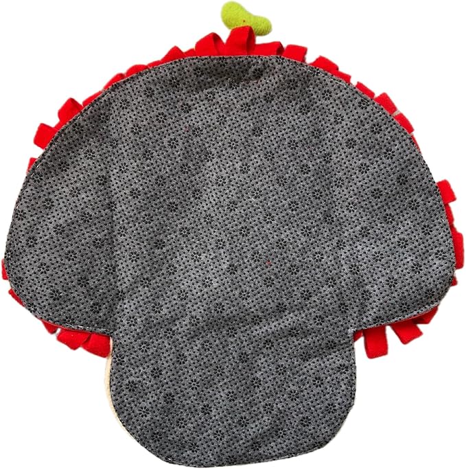 Pet Snuffle Mat Veggie Design Fleece Foraging Mats Interactive Feeding Toy Anti Slip Slow Feeder Treat Dispenser for Dogs Rabbits (Mushroom)