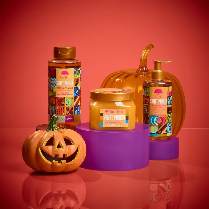Tree Hut Sweet Punkin Serum Infused Hand Wash, Nourish & Hydrate Hands with Strengthening Skin Care, Long Lasting Scent, Cleanse & Lock in Moisture, Fall Limited Edition Scent, 11 Fl Oz.