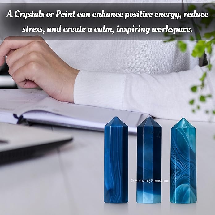 Amazing Gemstone Crystal Points Bulk Healing Crystals & Stones - Premium Single Terminated Healing Wand Point Bulk Crystals for Crafts, Crystal Grid, DIY Work